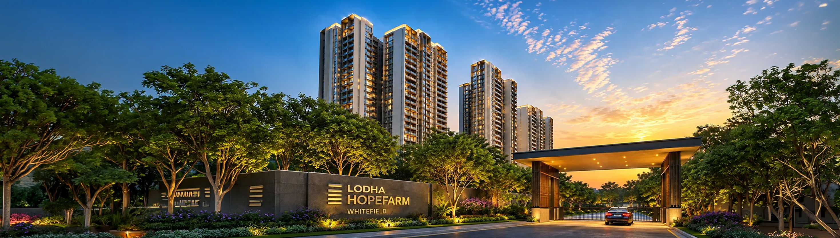 Lodha Hopefarm landscaped residences — artistic impression